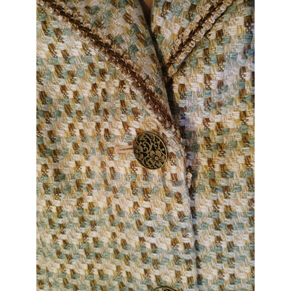 Alfred Dunner Women's Size 10 Tweed Blazer Jacket Buttons Usable Pockets Office - Picture 7 of 14